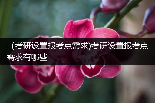 （考研设置报考点需求)考研设置报考点需求有哪些