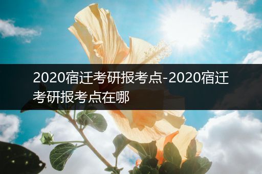 2020宿迁考研报考点-2020宿迁考研报考点在哪