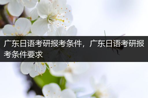 广东日语考研报考条件，广东日语考研报考条件要求