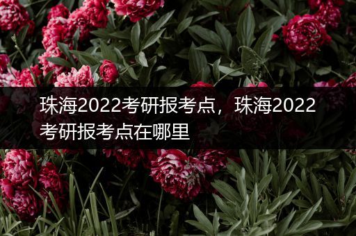 珠海2022考研报考点，珠海2022考研报考点在哪里