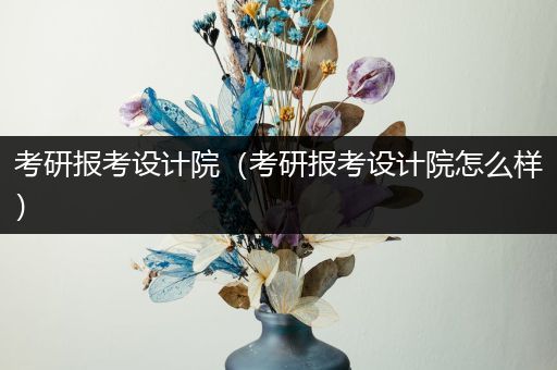 考研报考设计院（考研报考设计院怎么样）