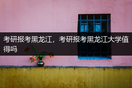 考研报考黑龙江，考研报考黑龙江大学值得吗