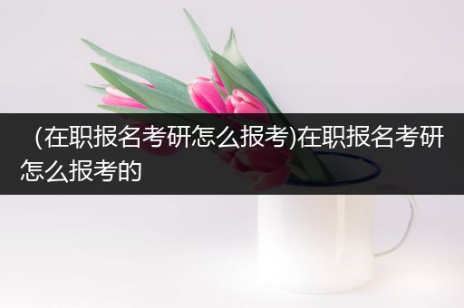 （在职报名考研怎么报考)在职报名考研怎么报考的