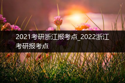 2021考研浙江报考点_2022浙江考研报考点