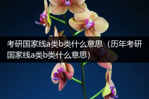 考研国家线a类b类什么意思（历年考研国家线a类b类什么意思）