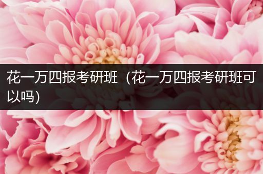 花一万四报考研班（花一万四报考研班可以吗）