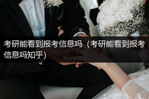 考研能看到报考信息吗（考研能看到报考信息吗知乎）