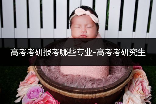 高考考研报考哪些专业-高考考研究生